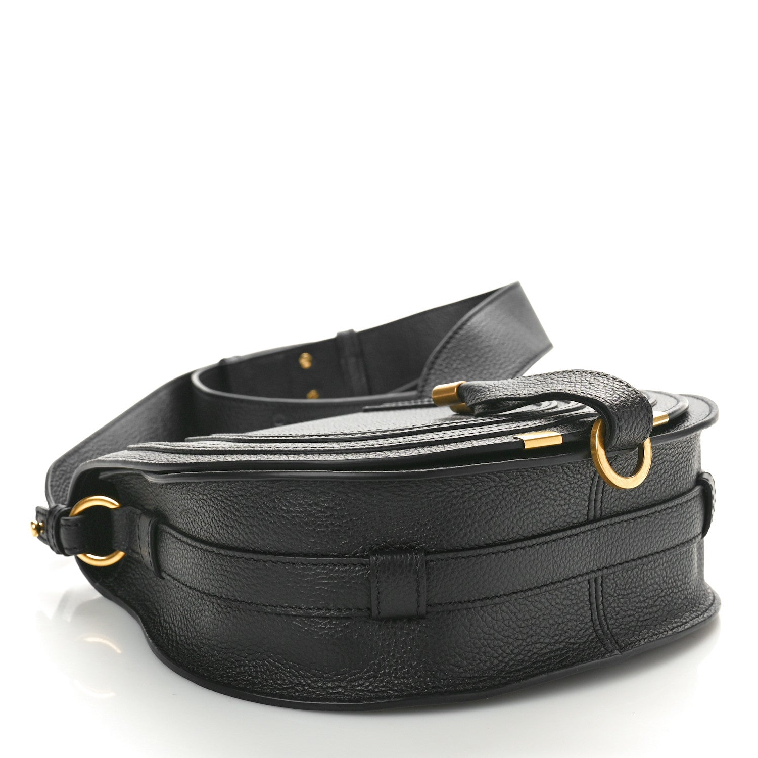 Chloe Calfskin Medium Marcie Round Crossbody Bag Black 4 of 11