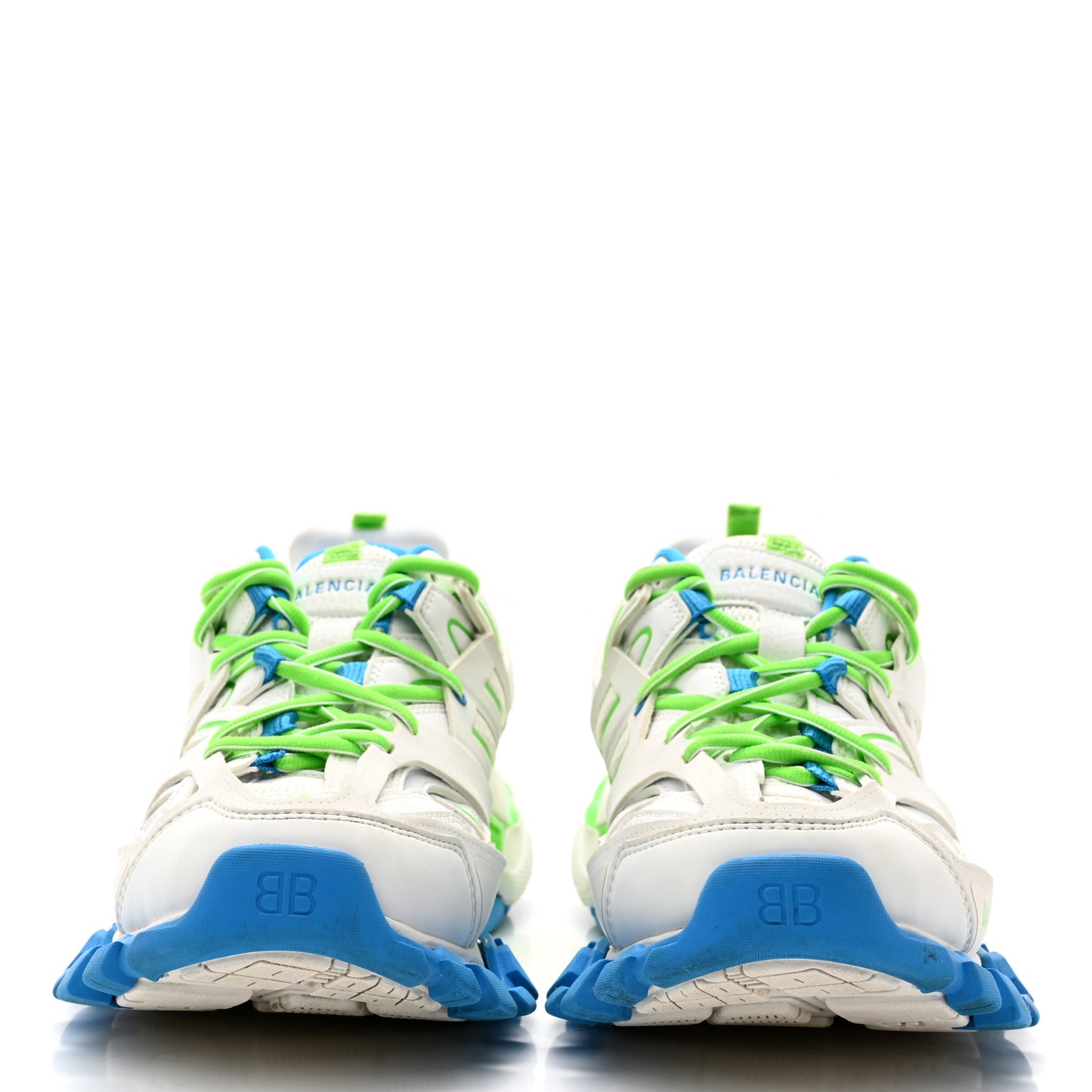 Mesh Nylon Mens Track Sneakers 40 White Green Blue