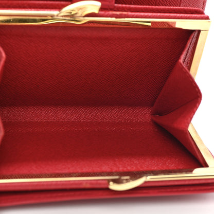 Louis Vuitton Epi French Purse Wallet Castillan Red 6 of 9