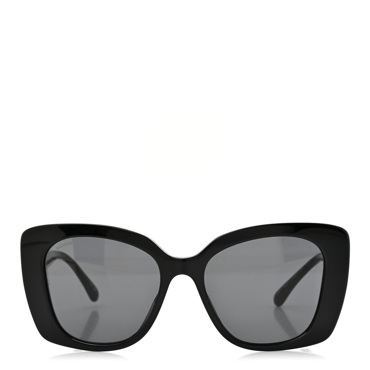 Chanel Acetate Strass Square Sunglasses 5422-B-A Black White 2 of 8