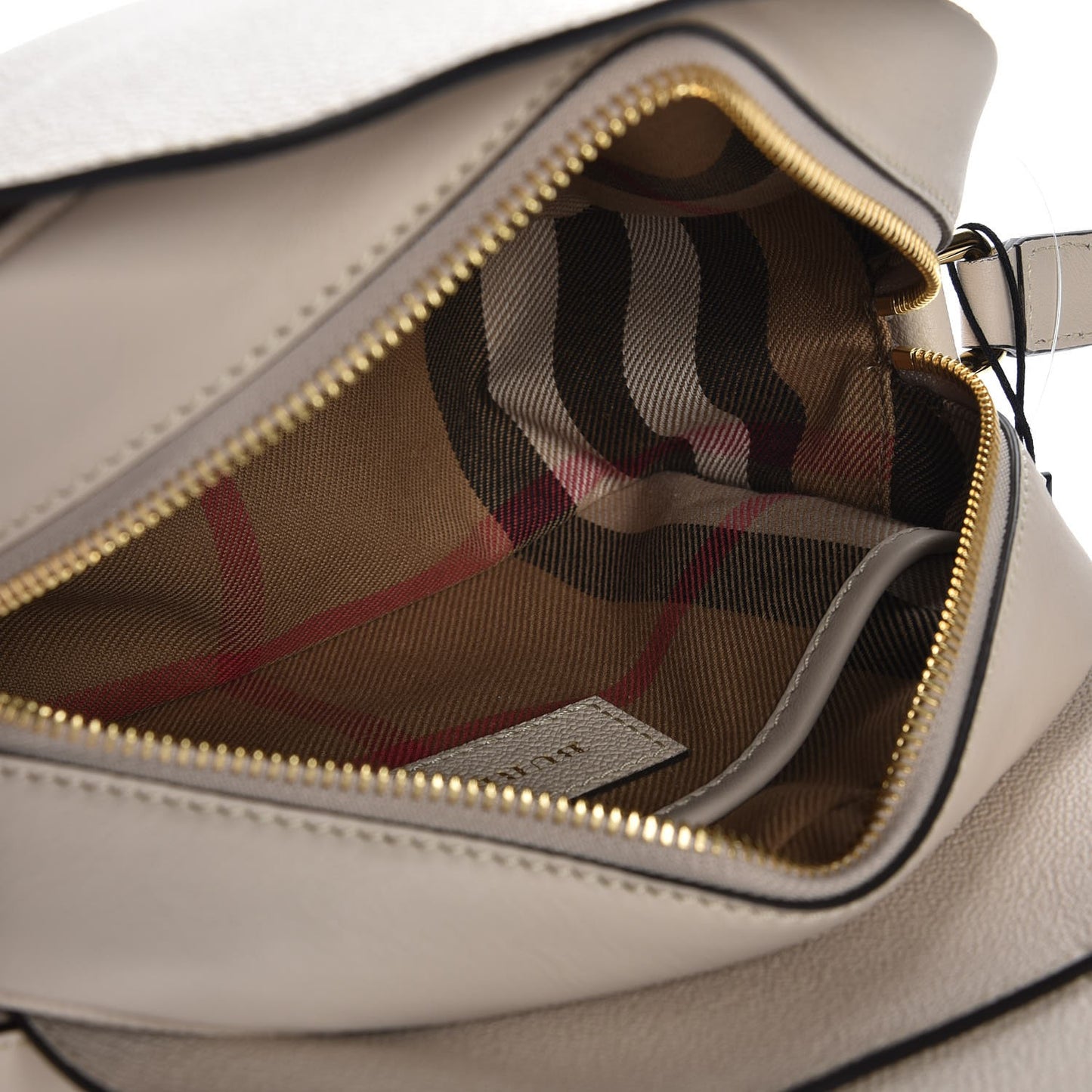 Soft Grain Calfskin Small Buckle Zip Bag Limestone