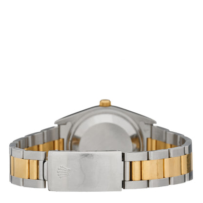 Rolex Stainless Steel 18K Yellow Gold 34mm Oyster Perpetual Date Watch Champagne 15223 3 of 4