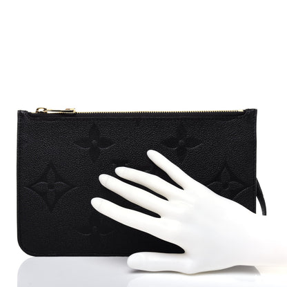 Louis Vuitton Empreinte Monogram Giant Neverfull MM Pochette Black 2 of 8