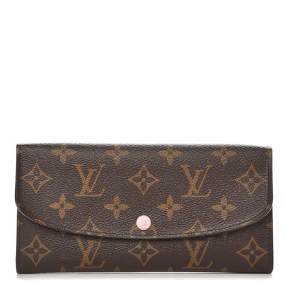 Louis Vuitton Monogram Emilie Wallet Rose Ballerine 1 of 9