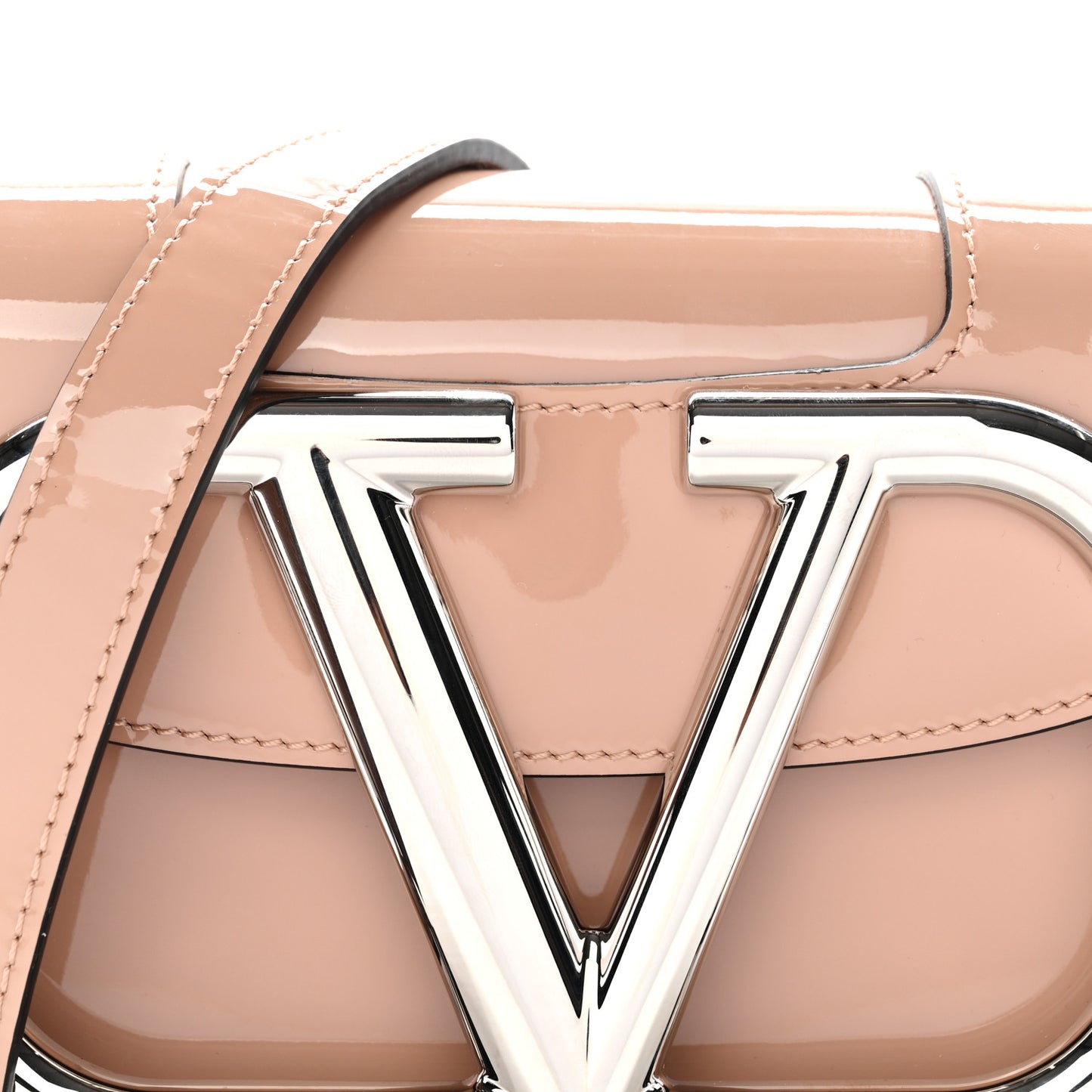 Patent Small Supervee Crossbody Bag Rose Cannelle
