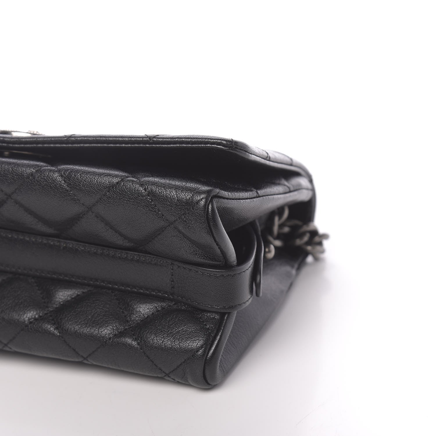 Chanel Goatskin Quilted Medium City Rock Flap Black 9 of 10