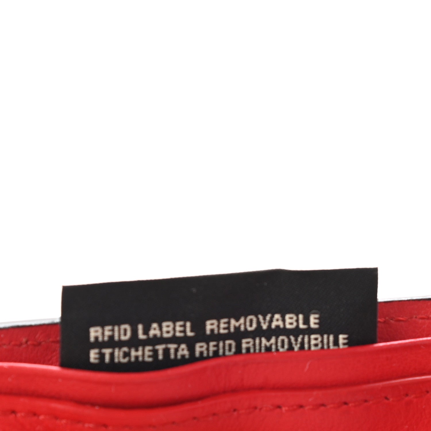 Fendi Vitello Century Monster Eyes Inlay Bi-Fold Wallet Black Giallo Rosso 8 of 14