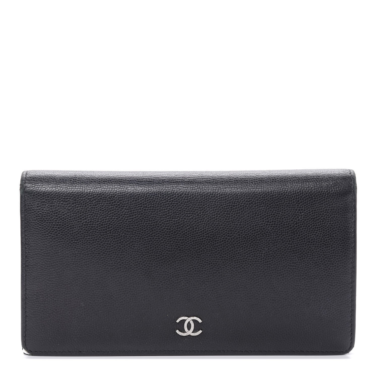 Chanel Caviar Sevruga Yen Wallet Black 1 of 12