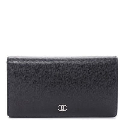 Chanel Caviar Sevruga Yen Wallet Black 1 of 12
