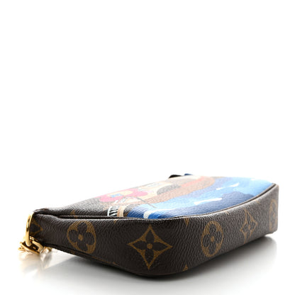 Louis Vuitton Monogram 2019 Christmas Animation Mini Venice Pochette Accessories Blue 4 of 7