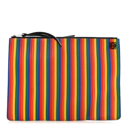 Loewe Calfskin Stitches Medium Rainbow Pouch Multicolor 1 of 6