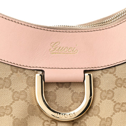 Gucci Monogram Medium D Gold Ring Hobo Pink 8 of 12