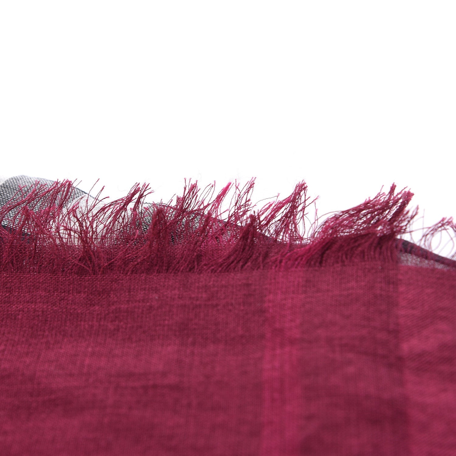 Burberry Wool Silk Gauze Giant Check Scarf Claret 7 of 8