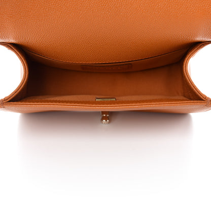 Chanel Caviar Quilted Small Boy Flap Light Brown 5 of 11