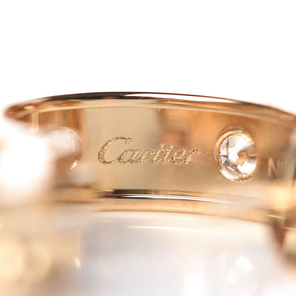 Cartier 18K Yellow Gold 6 Diamond 5.5mm LOVE French Clip Hoop Earrings 4 of 6