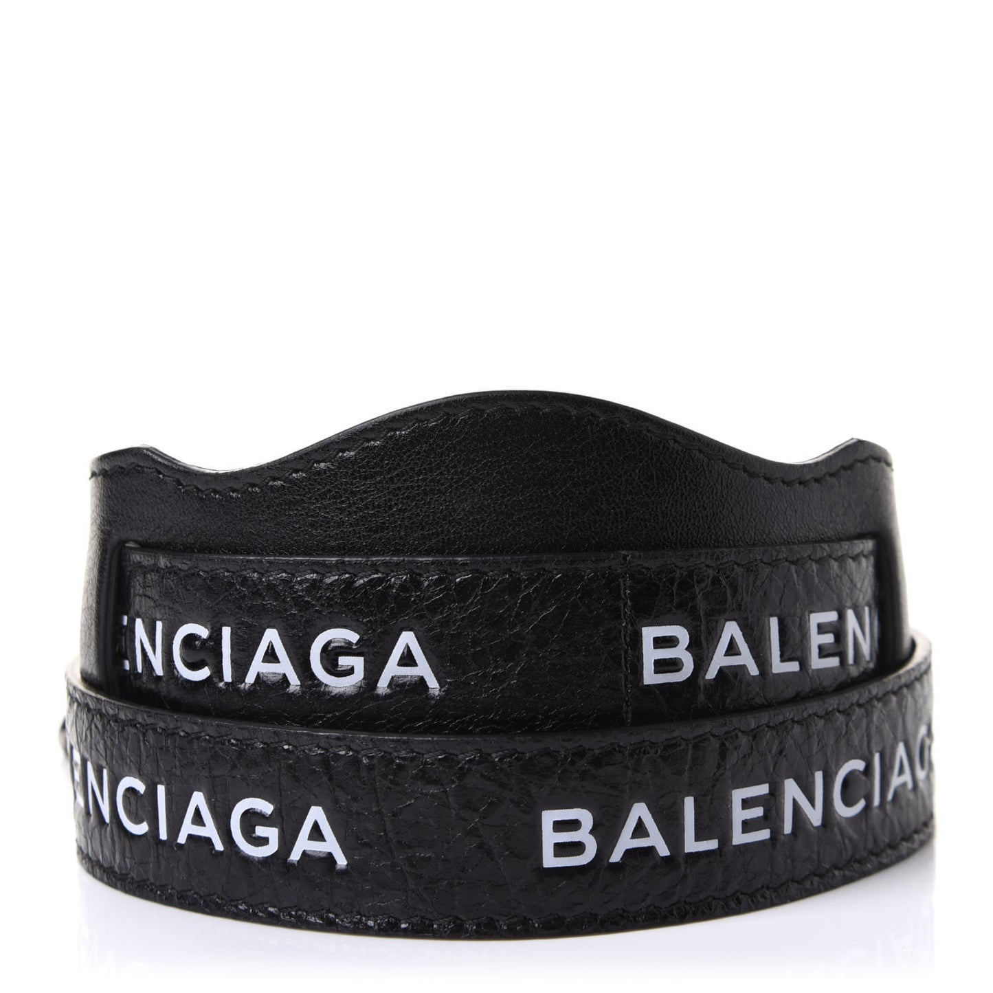 Agneau Classic Hardware Logo Shoulder Strap Black