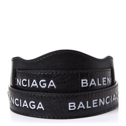 Balenciaga Agneau Classic Hardware Logo Shoulder Strap Black 2 of 5