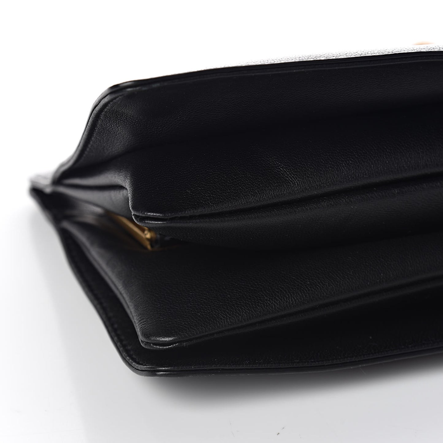 Goatskin GV3 Frame Clutch Black