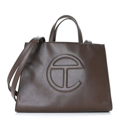 Telfar Vegan Leather Medium Shopping Bag Chocolate 1 of 8