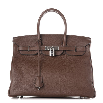 Hermes Taurillon Clemence Birkin 35 Cacao 1 of 32