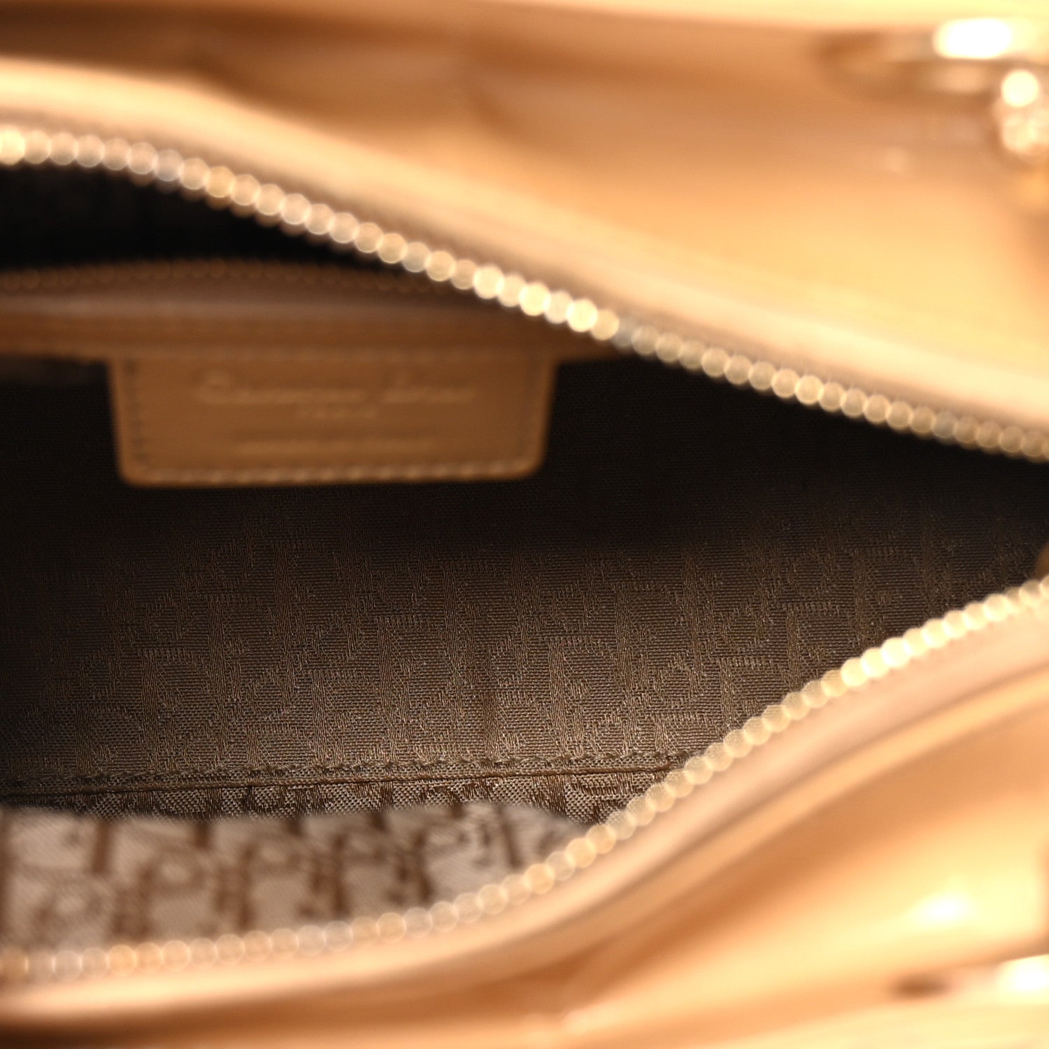 Christian Dior Patent Cannage Medium Lady Dior Beige 5 of 9