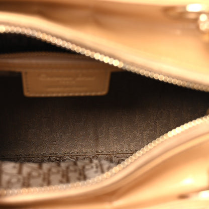 Christian Dior Patent Cannage Medium Lady Dior Beige 5 of 9