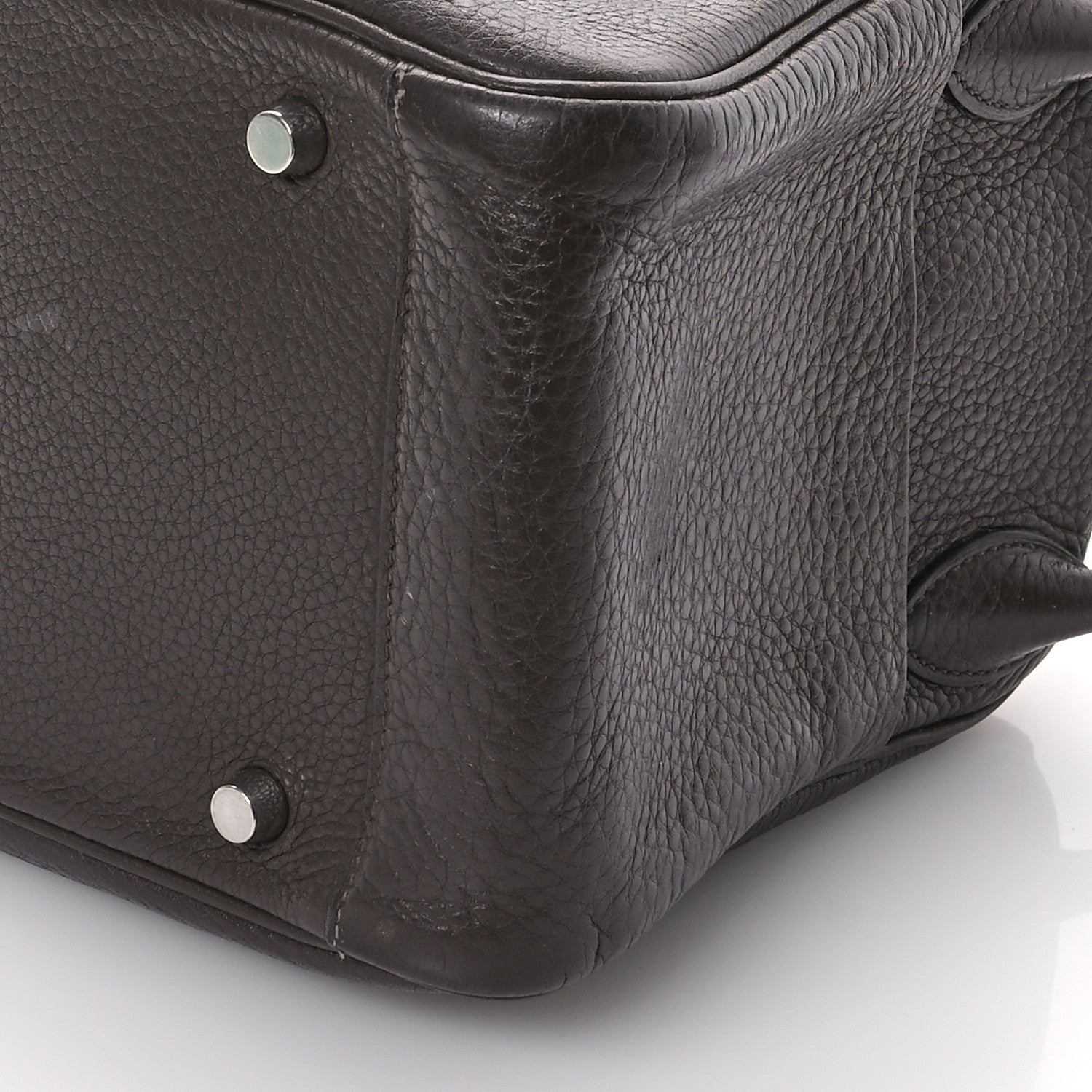 Hermes Taurillon Clemence Lindy 30 Chocolate 10 of 12