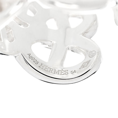 Hermes Sterling Silver GM Chaine d'Ancre Enchainee Band Ring 54 7 5 of 6