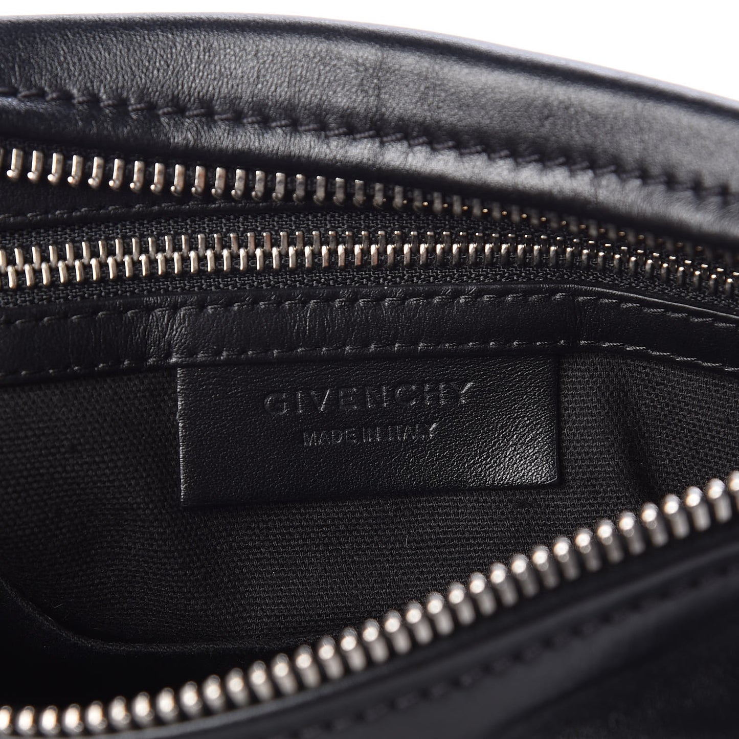 Calfskin Small Pandora Logo Strap Black