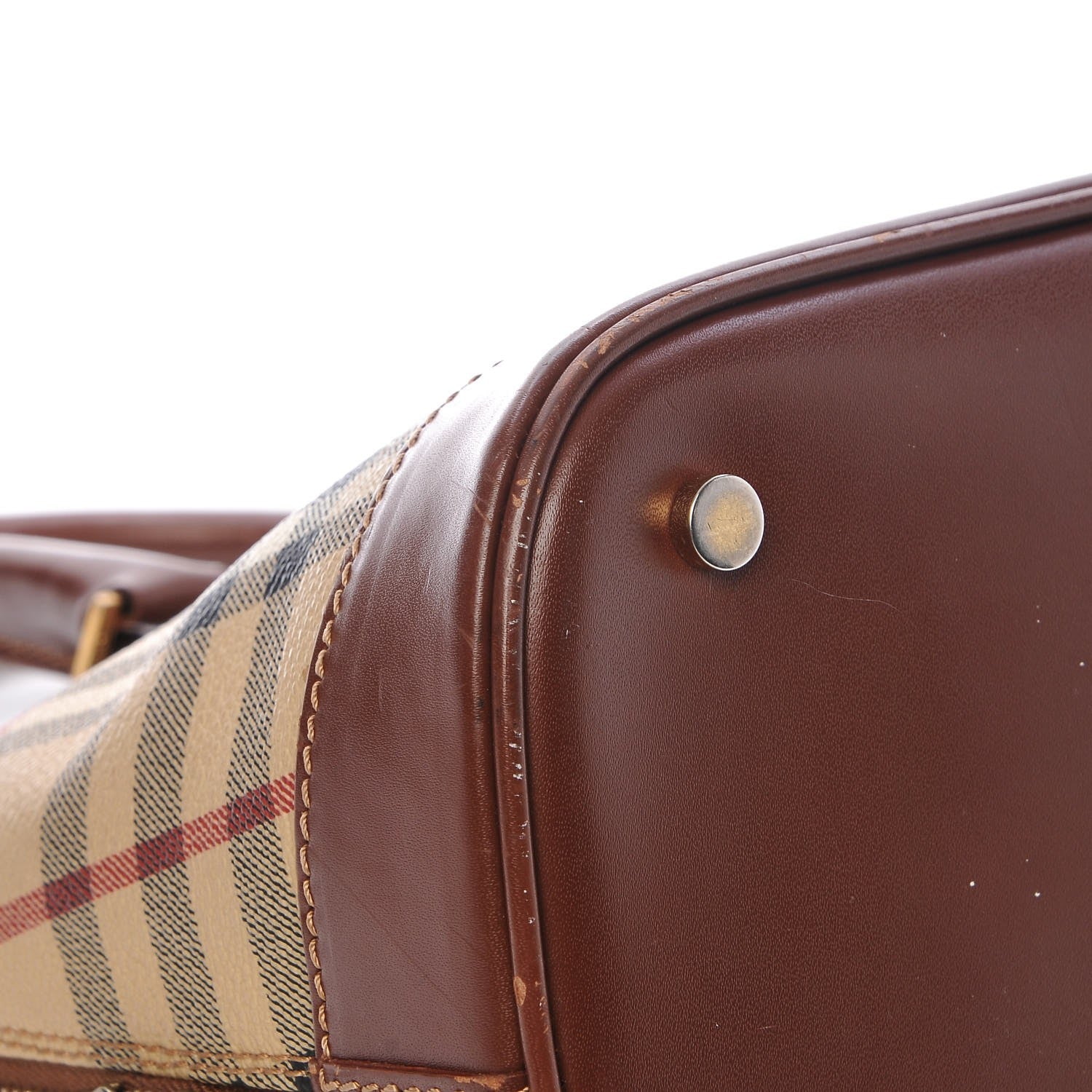 Burberry Haymarket Check Picadilly Bowler Brown 8 of 12