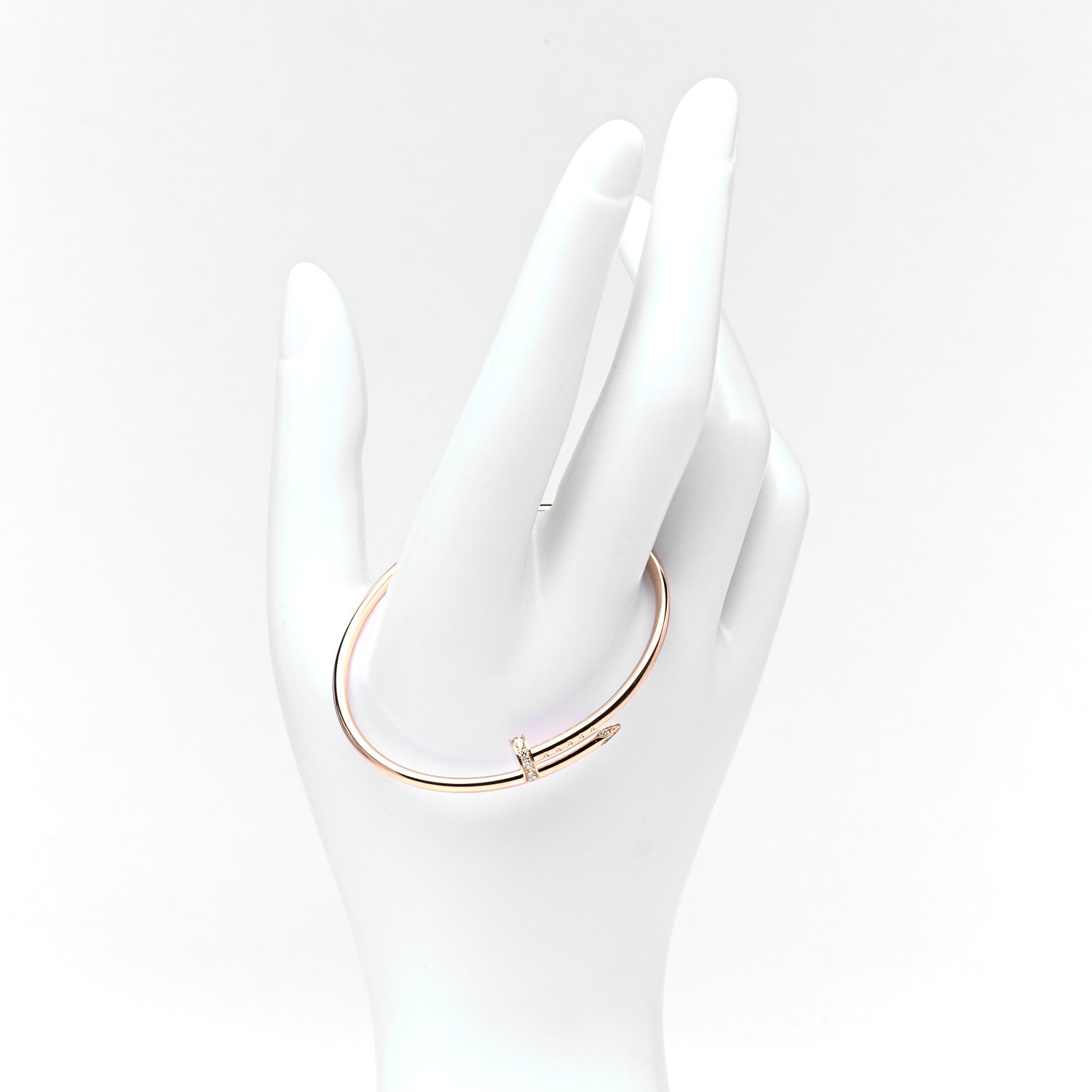 Cartier 18K Pink Gold Diamond Small Juste Un Clou Bracelet 15 2 of 7