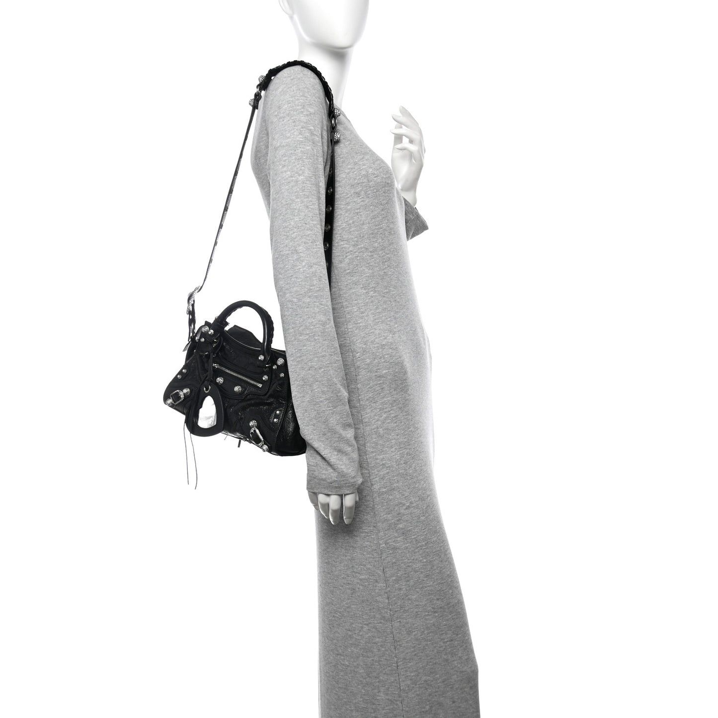 Agneau Arena Crystal Neo Cagole Handbag XS Black