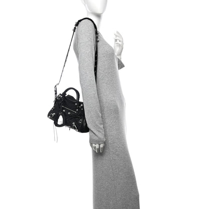 Balenciaga Agneau Arena Crystal Neo Cagole Handbag XS Black 2 of 13