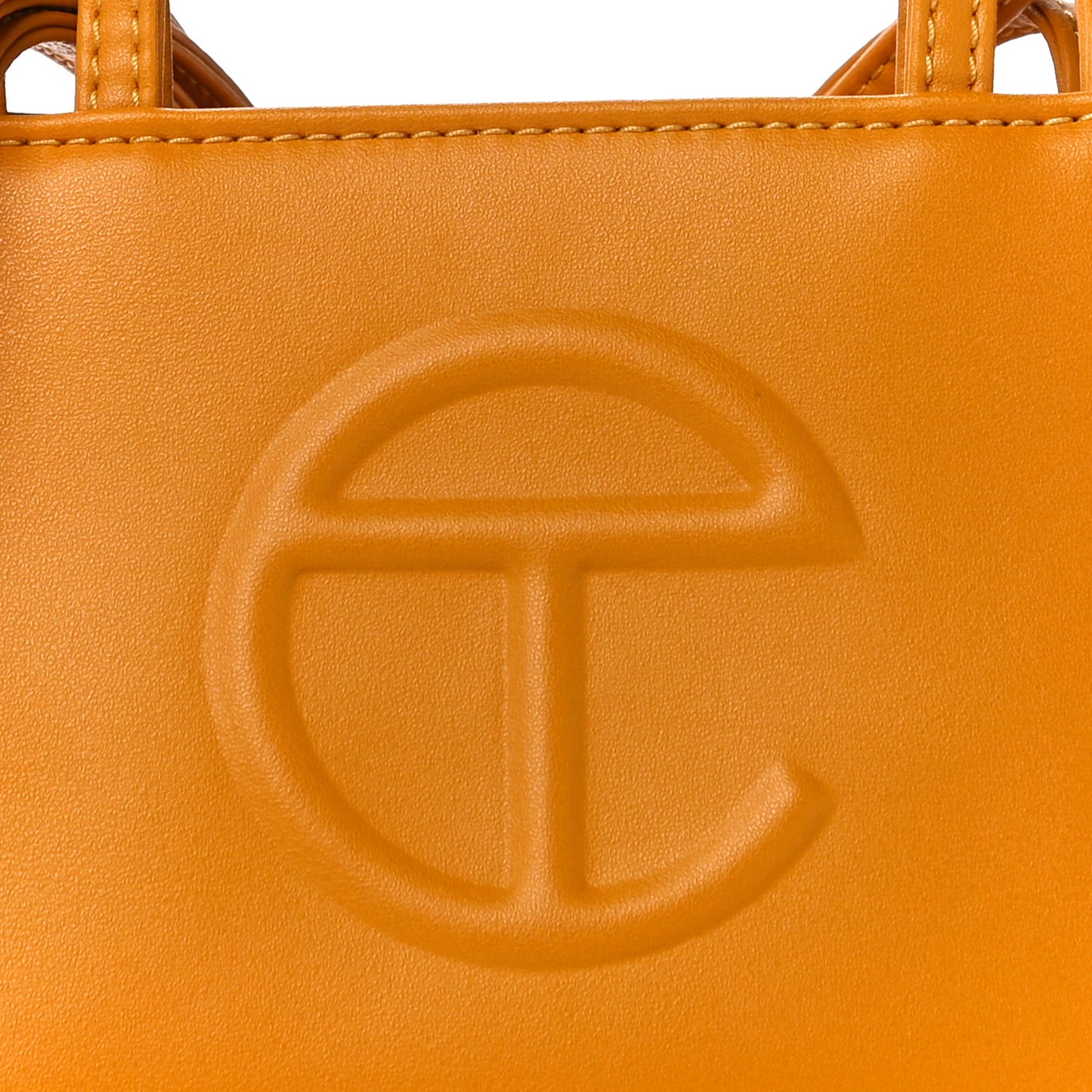 Vegan Leather Small Shopping Bag Mustard