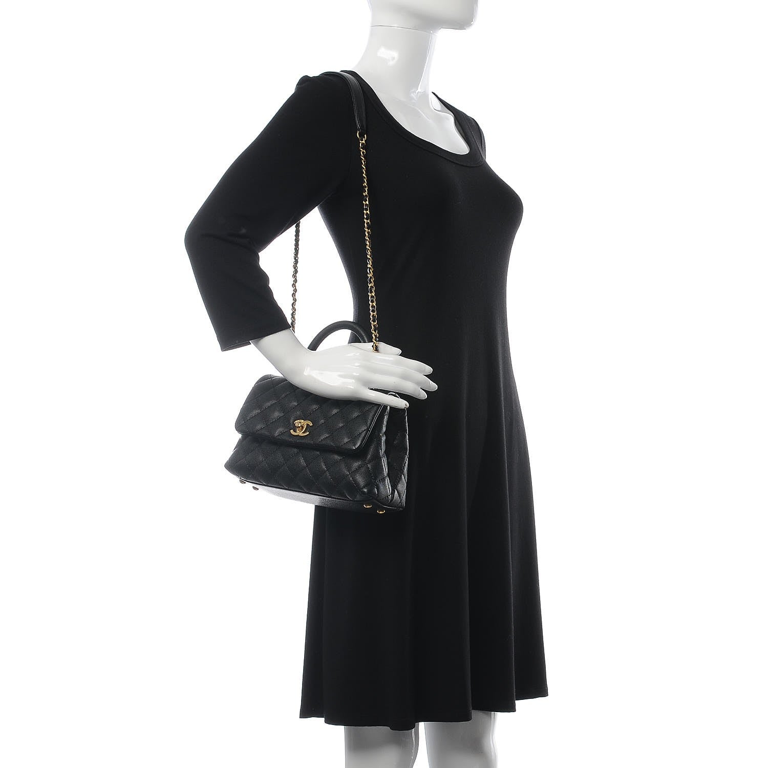 Chanel Caviar Quilted Mini Coco Handle Flap Black 2 of 8