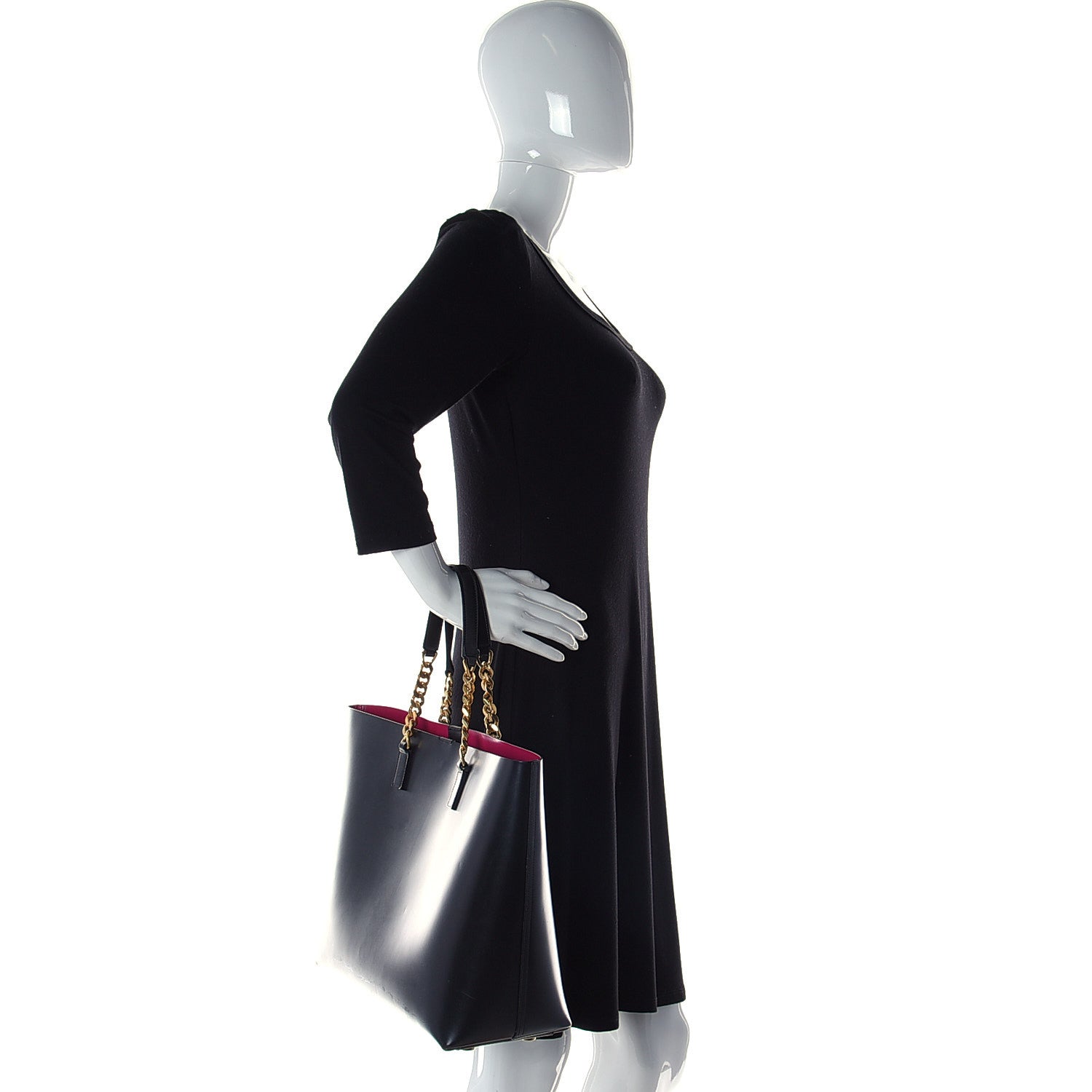 Saint Laurent Calfskin Large Paris Shopper Tote Black 2 of 13