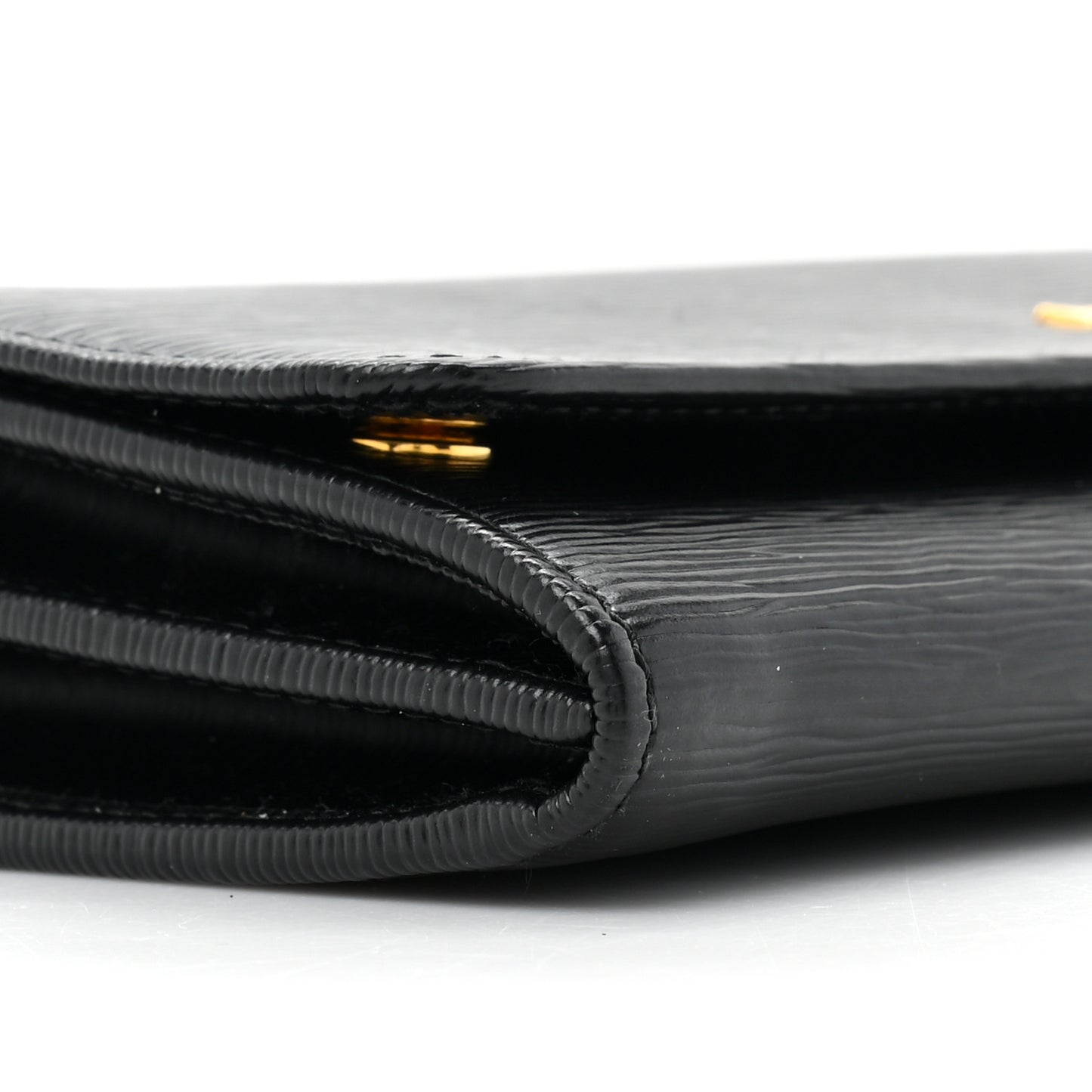 Vitello Move Metal Oro Chain Wallet Black
