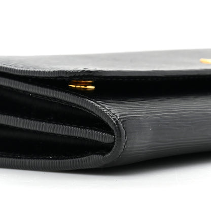 Prada Vitello Move Metal Oro Chain Wallet Black 11 of 11