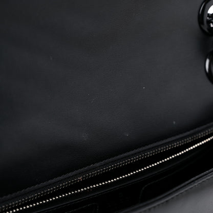 Gucci Calfskin Matelasse Monochrome Small GG Marmont Shoulder Bag Black 10 of 12