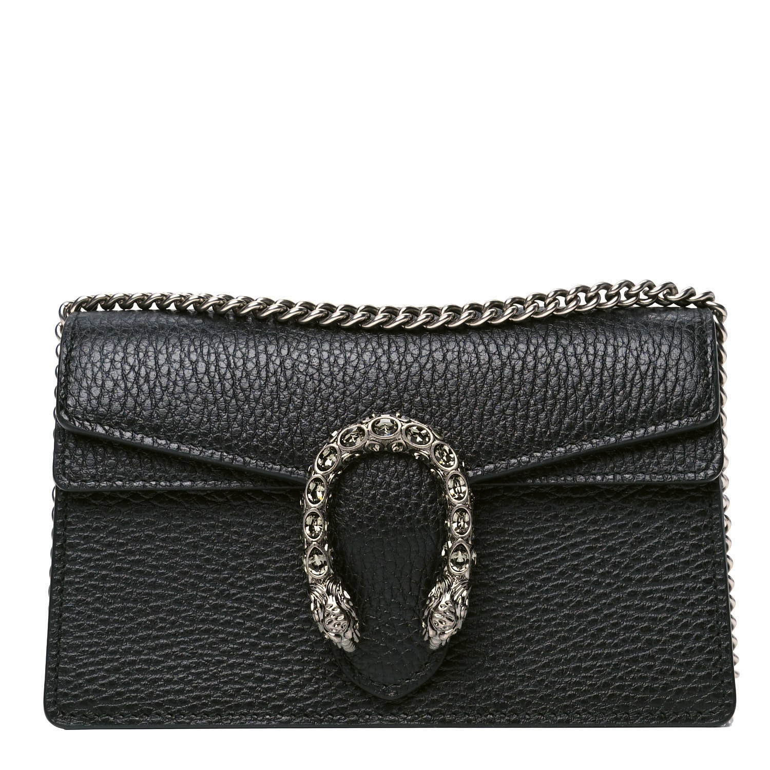 Gucci Calfskin Super Mini Dionysus Shoulder Bag Black 1 of 8