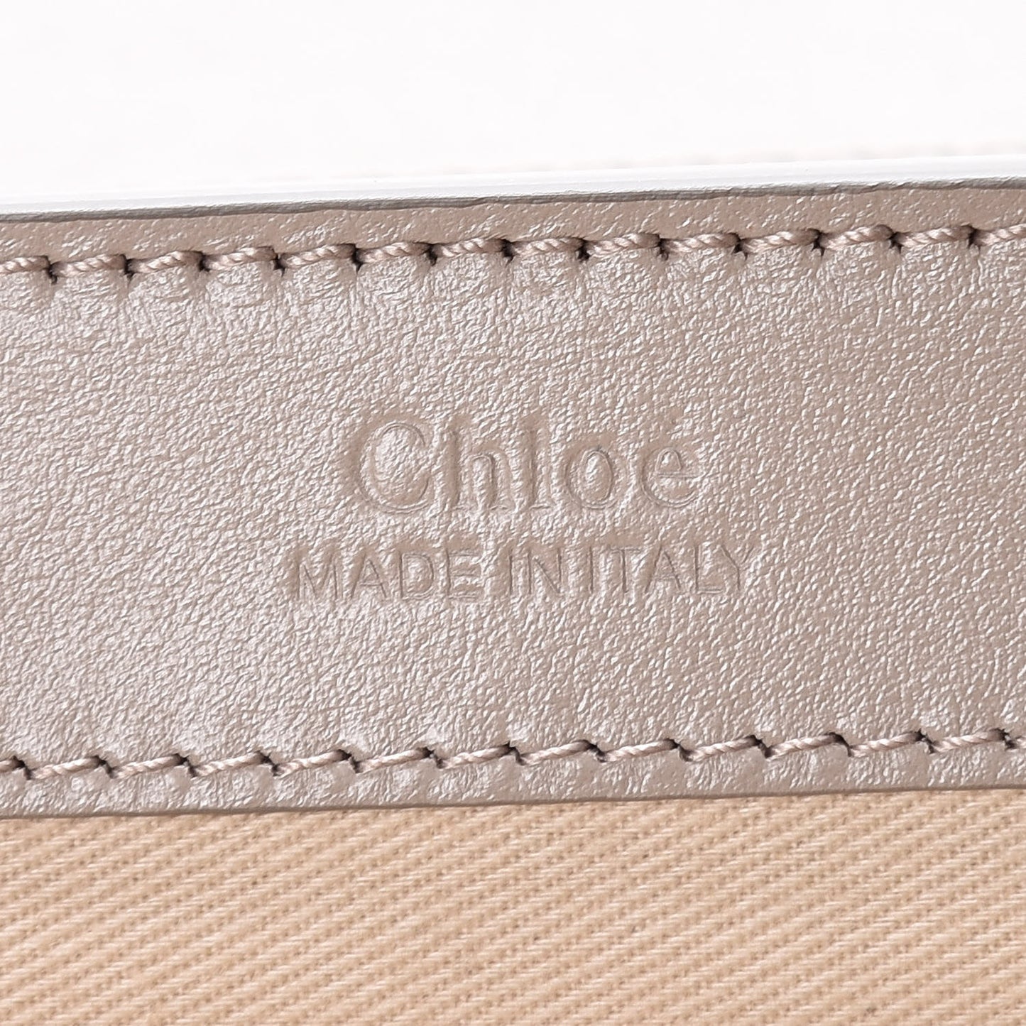 Calfskin Suede C Clutch With Chain Motty Grey