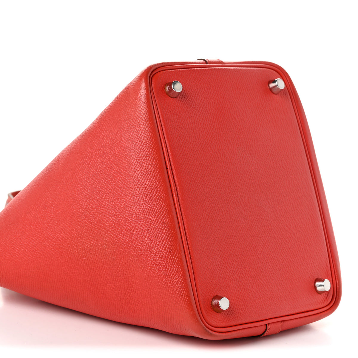 Epsom Tressage De Cuir Picotin Lock 18 PM Capucine Celeste Rouge H
