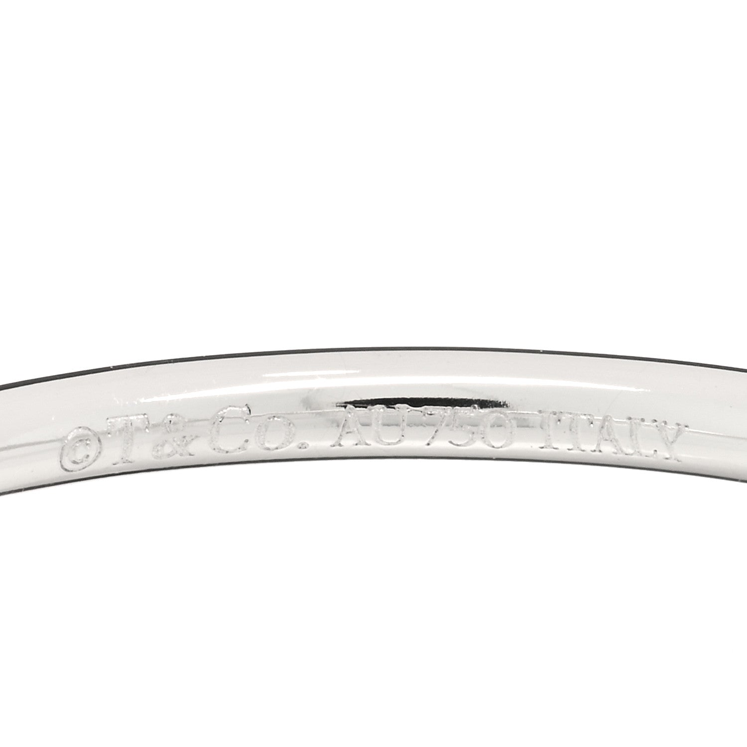 Tiffany 18K White Gold Diamond T Wire Ring 61 9.5 3 of 3
