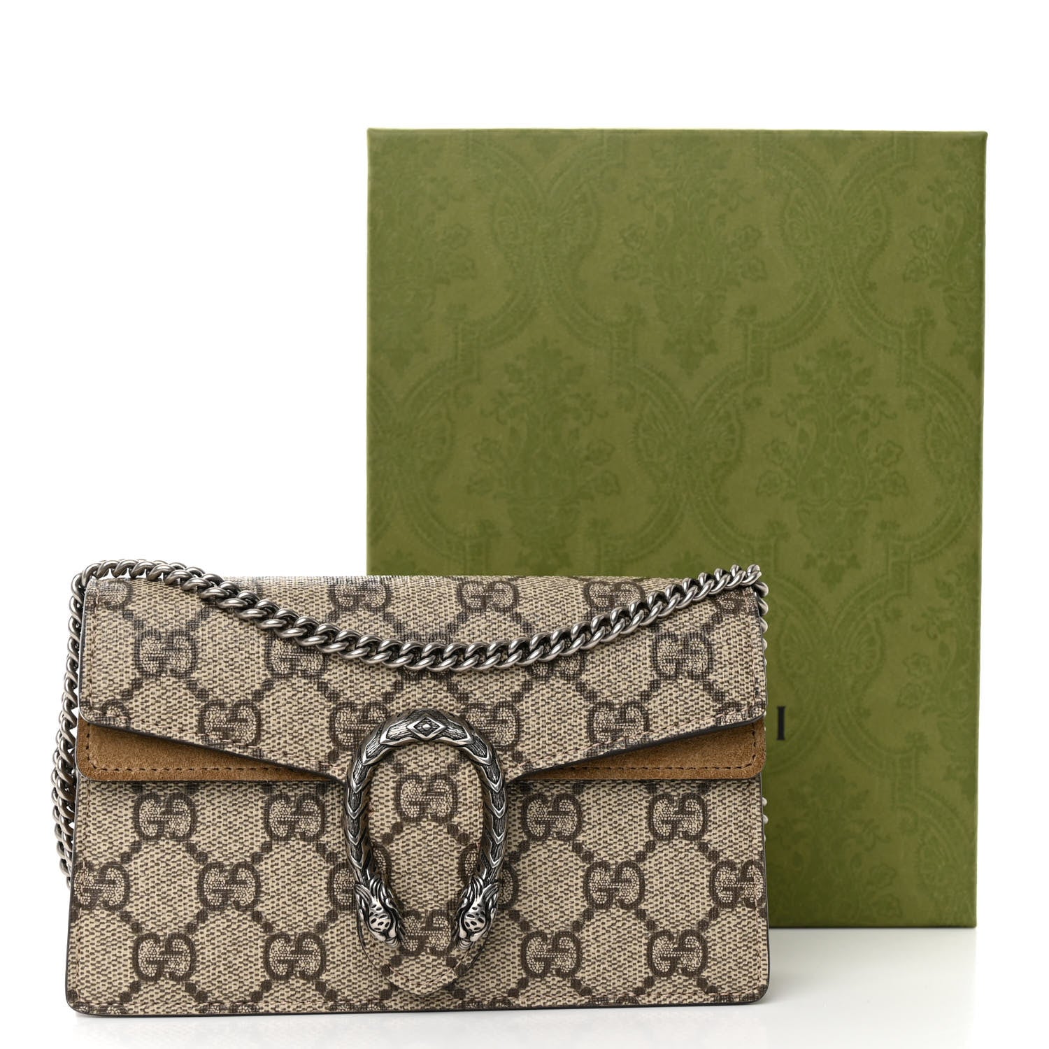 Gucci GG Supreme Monogram Super Mini Dionysus Shoulder Bag Taupe 12 of 12