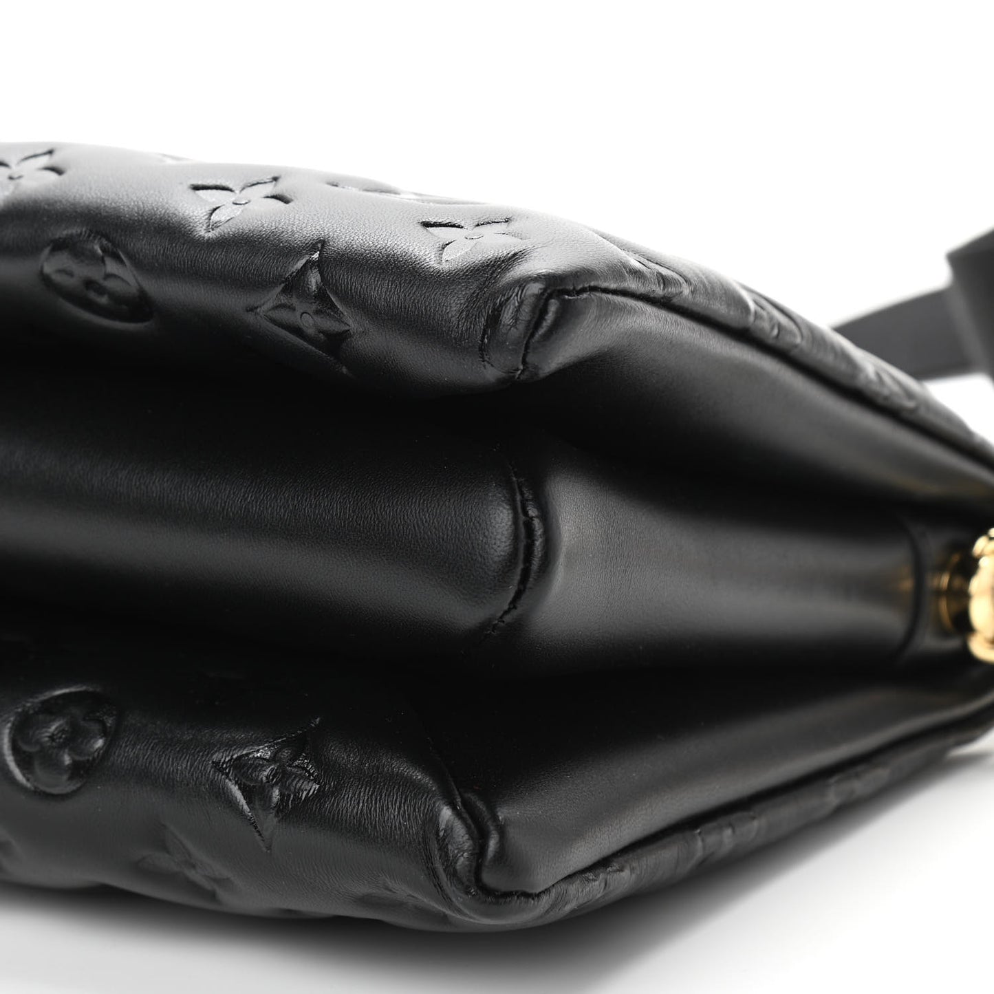 Lambskin Embossed Monogram Coussin PM Black