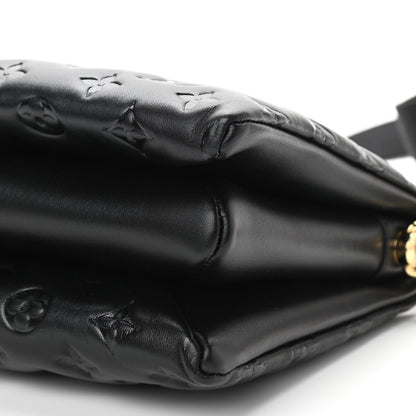 Louis Vuitton Lambskin Embossed Monogram Coussin PM Black 9 of 9