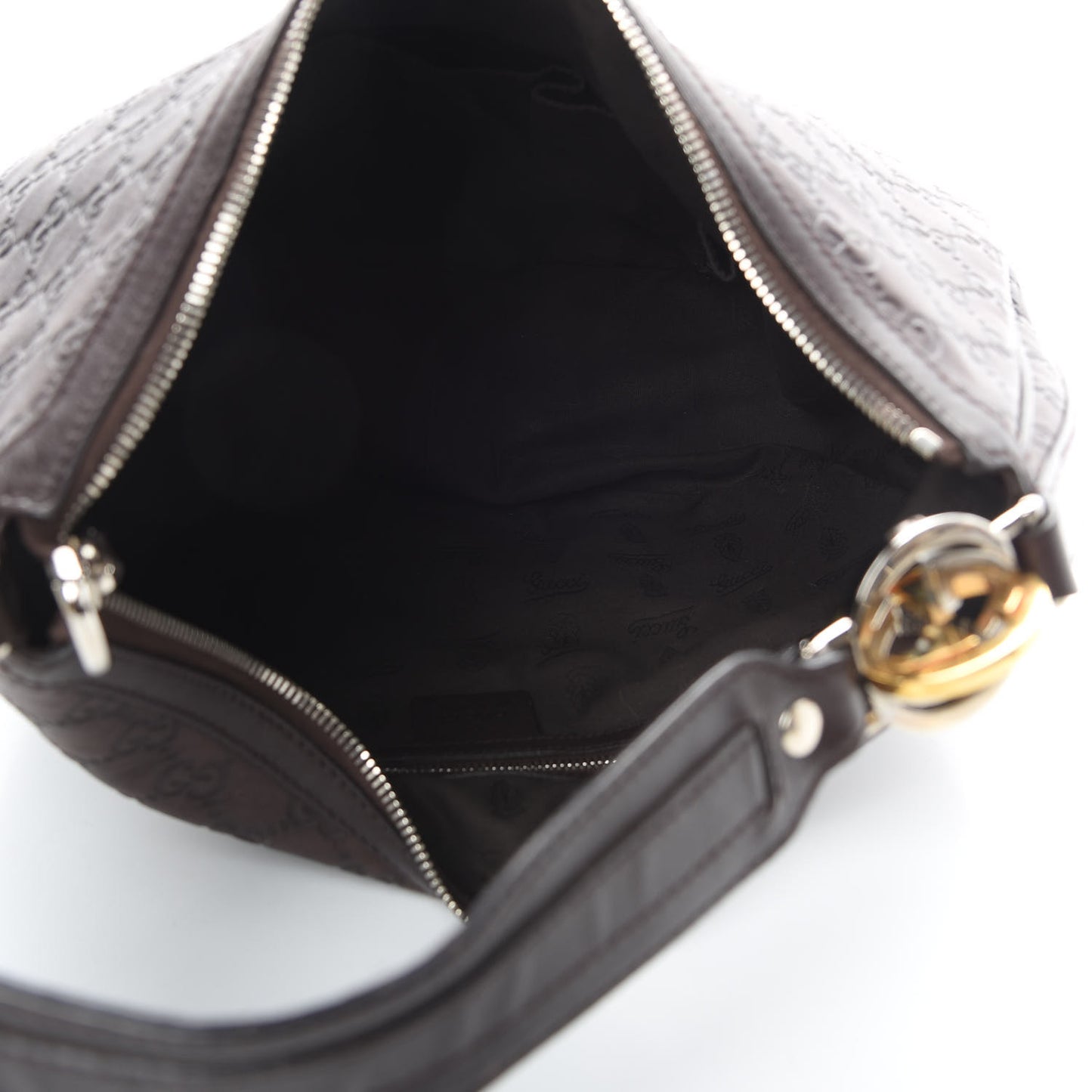 Guccissima Medium GG Twins Hobo Dark Brown