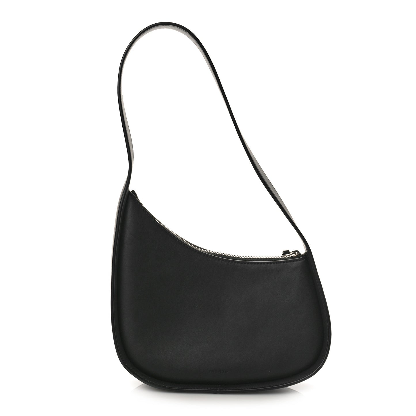 Smooth Calfskin Half Moon Shoulder Bag Black