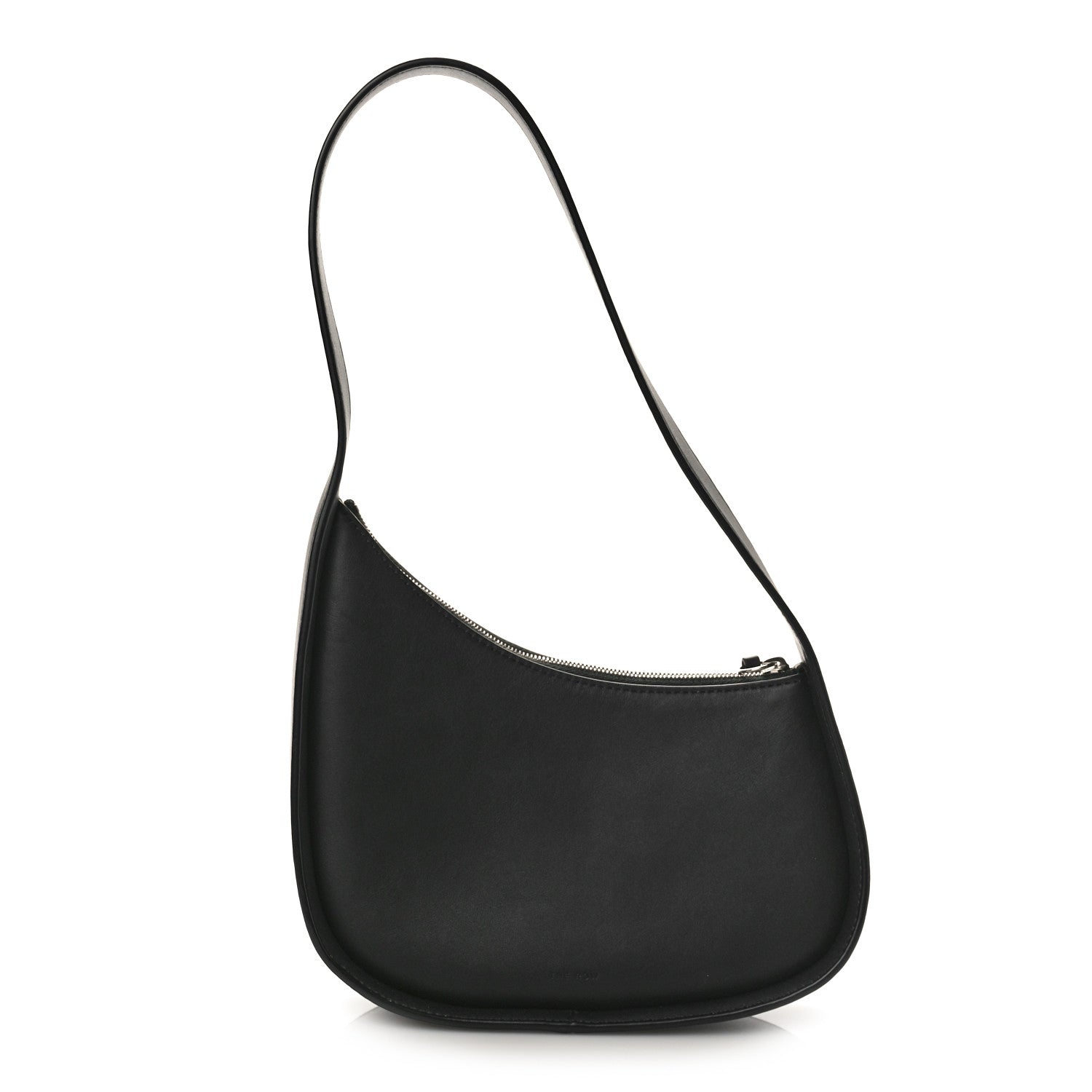 The Row Smooth Calfskin Half Moon Shoulder Bag Black 1 of 9