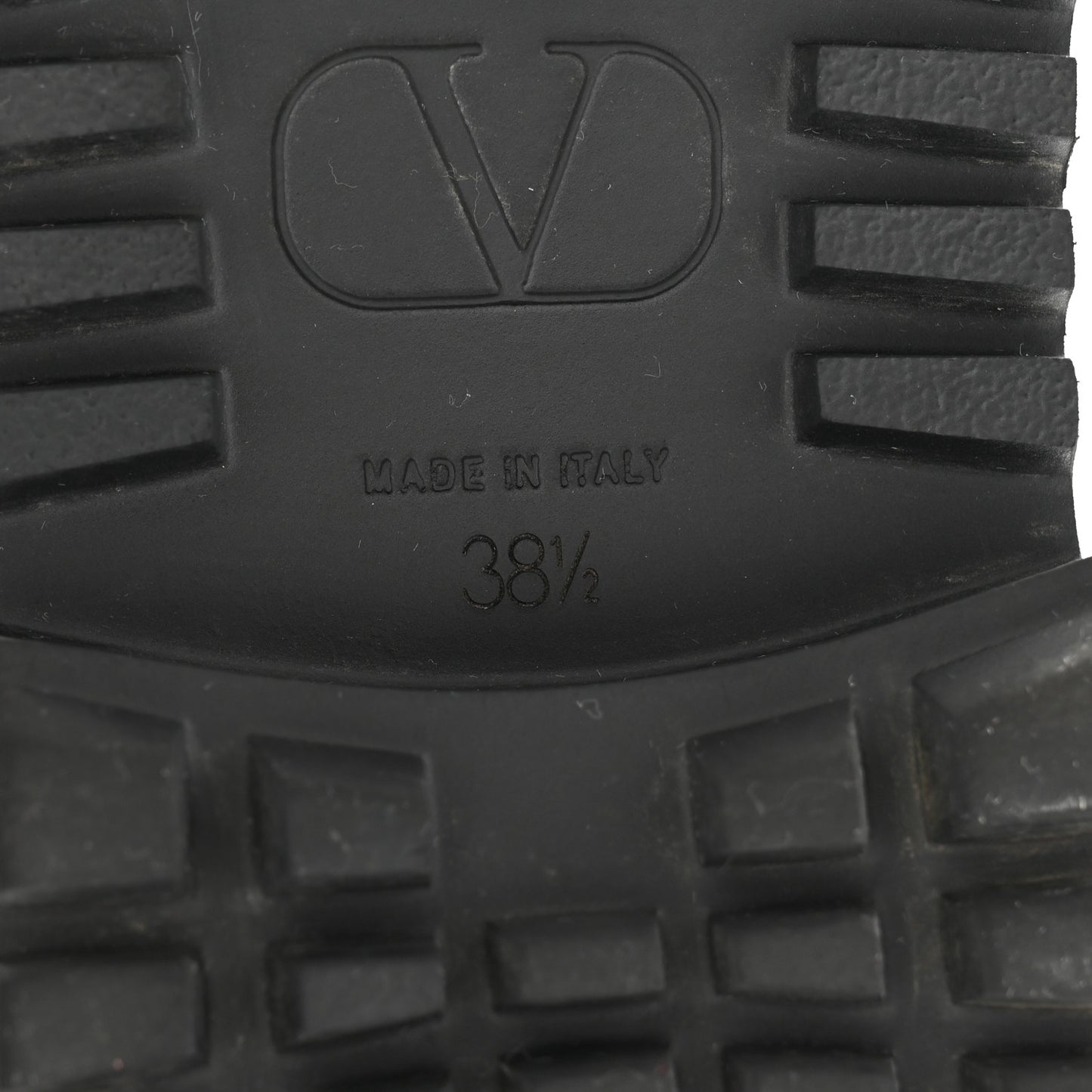 Calfskin Womens VLOGO 35mm Combat Boots 38.5 Black